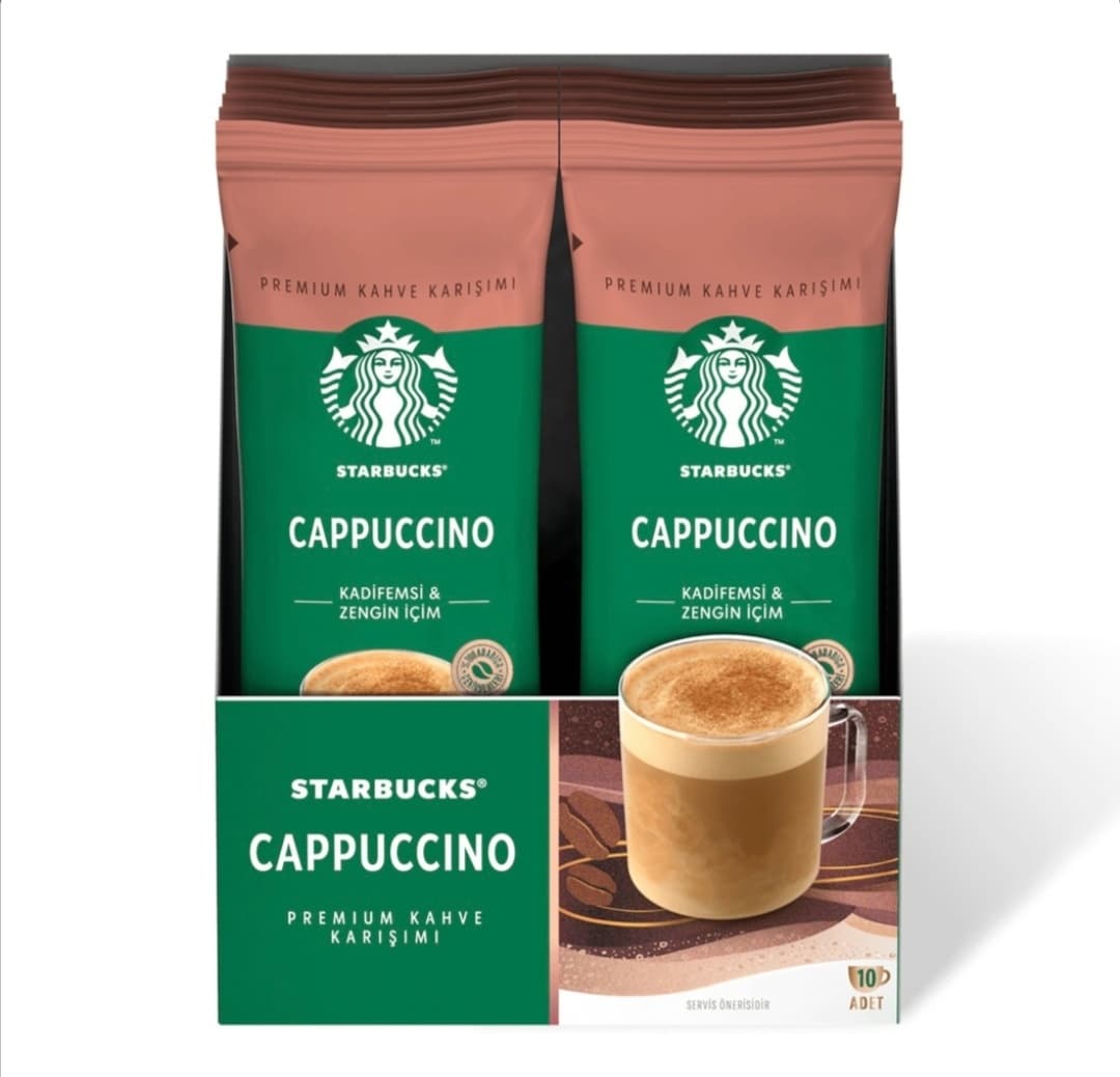 پک 10 عددی لته استارباکس با طعم کاپوچینو STARBUCKS CAPPUCCINO(اورجینال)