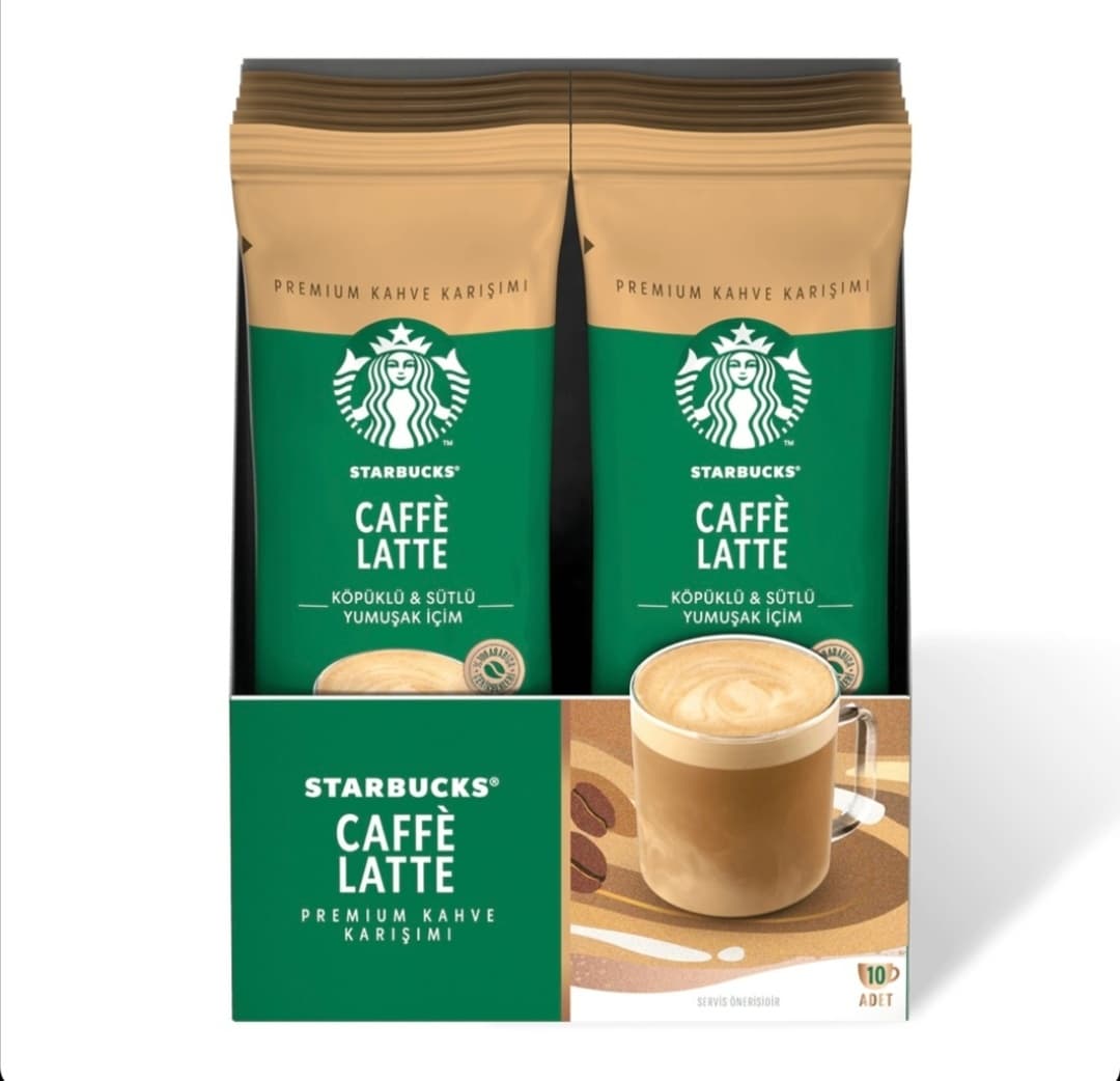 پک 10 عددی لته استارباکس با طعم کافی لته STARBUCKS CAFFE LATTE(اورجینال)