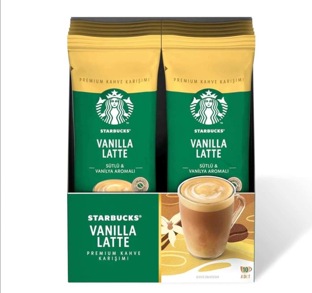 پک 10 عددی لته استارباکس با طعم وانیل لته STARBUCKS VANILLA LATTE(اورجینال)