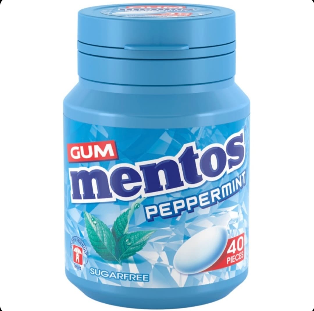 آدامس بدون شکر منتوس نعنا خنک ۴۰ عددیMentos Gum Cool Mint(اورجینال)