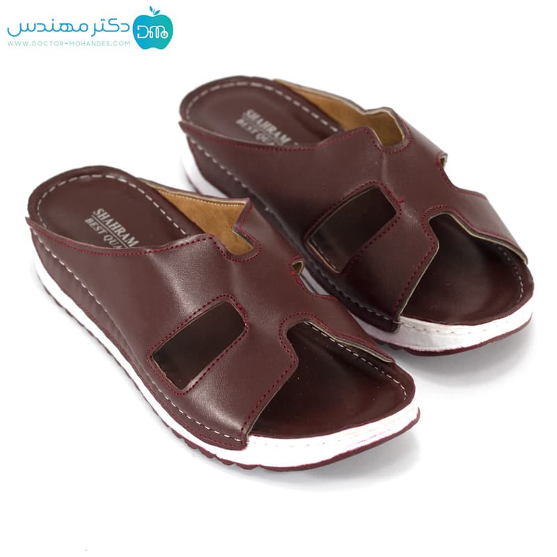 صندل طبی زنانه مدل 1021 رنگ زرشکی — تصویر ۲