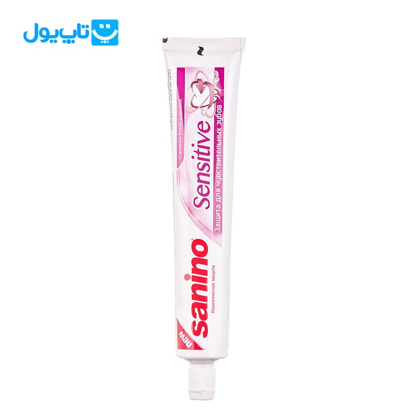 خمیردندان سانینو Sanino مدل Sensitive مناسب لثه های حساس حجم 100 میلی لیتر — تصویر ۳