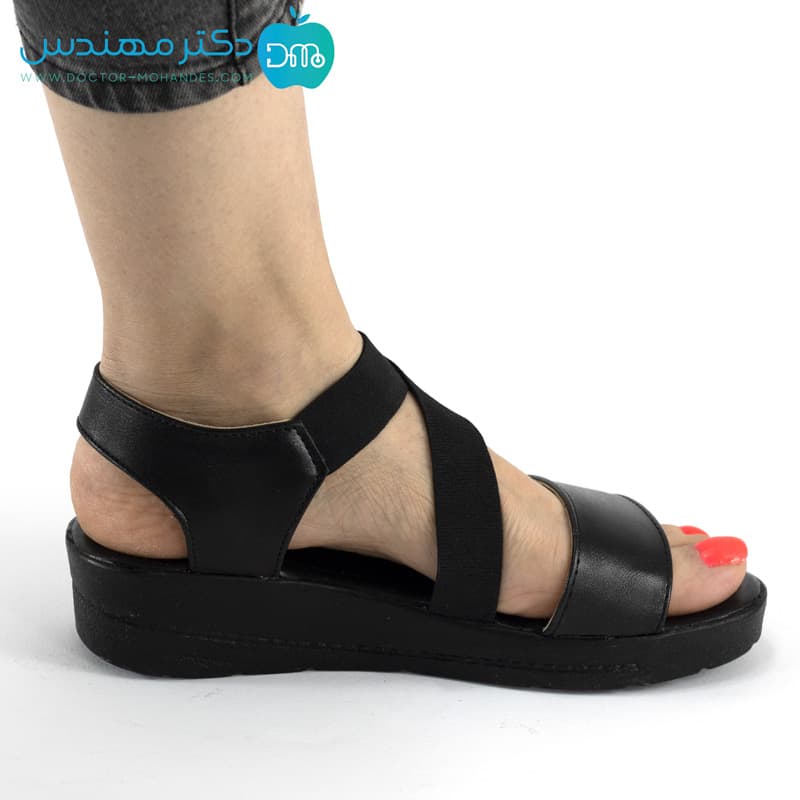 صندل طبی زنانه مدل 1045 رنگ مشکی — تصویر ۳