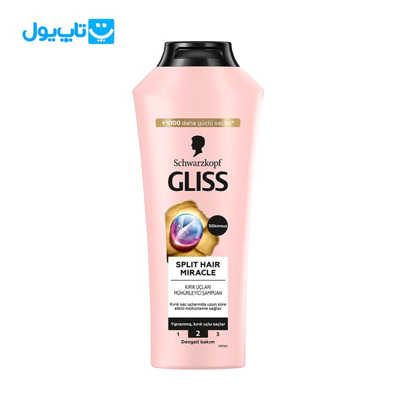 شامپو ترمیمکننده مو گلیس Gliss مدل Split Hair Miracle مناسب موهای آسیب دیده و دارای موخوره حجم 400 میلیلیتر