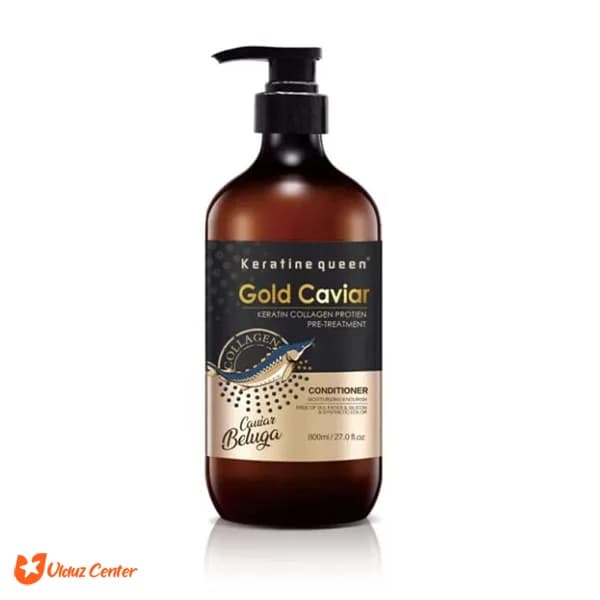 شامپو سر کراتین کوئین Gold Caviar خاویار بلوگا بدون سولفات 800 میل