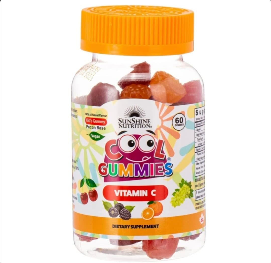 پاستیل ویتامین C کودکان سانشاین نوتریشن ۶۰ عددی SUNSHINE NUTRITION® Kid’s Gummy Vitamin C(اورجینال)