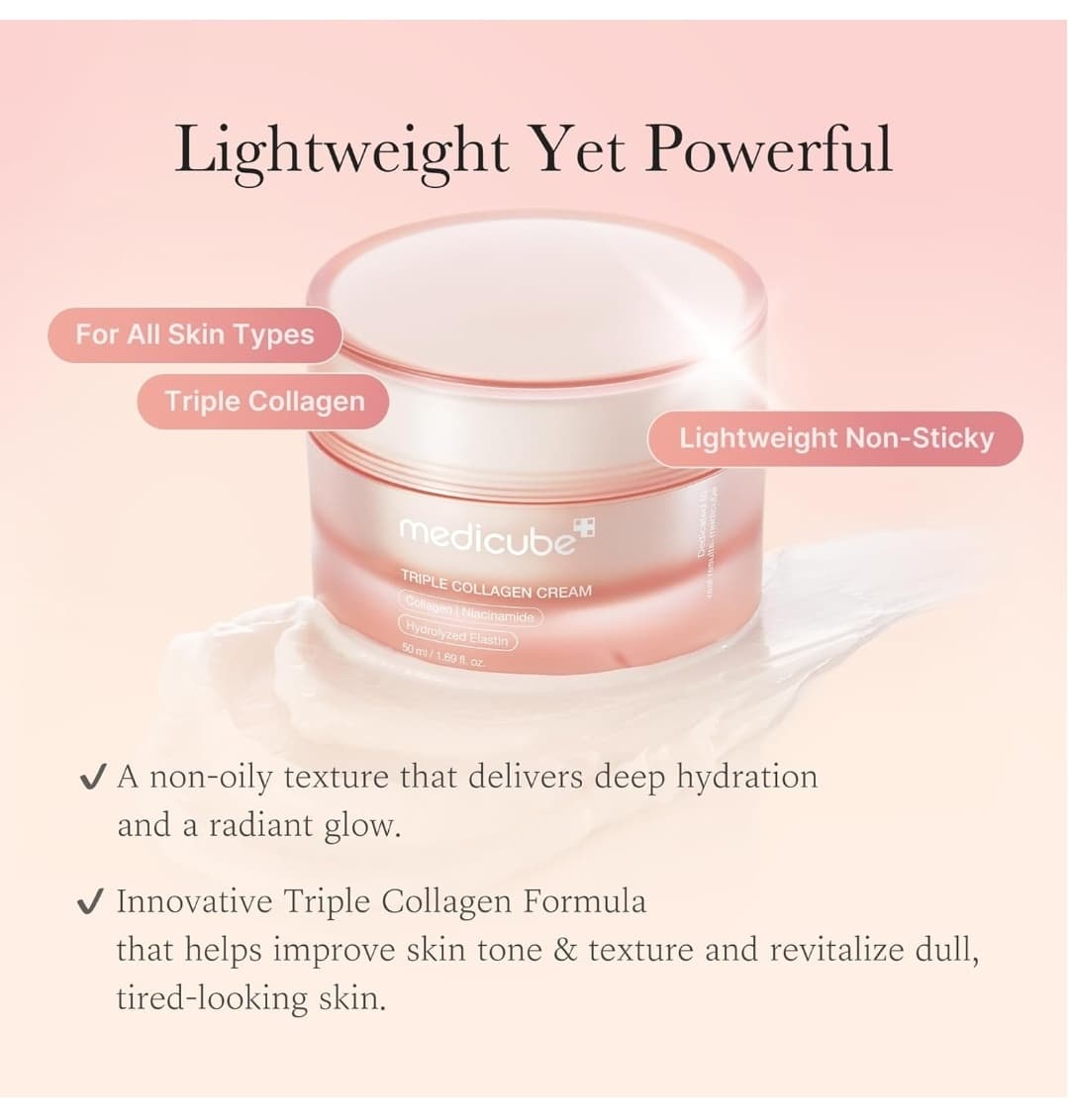 کرم کلاژن تریپل مدی‌کیوب (Medicube Triple Collagen Cream) (اورجینال) — تصویر ۴