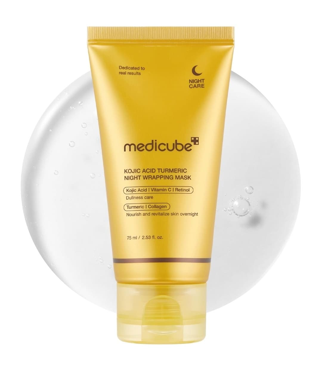 ماسک شب روشن‌کننده و ضدچروک کوجیک اسید و زردچوبه کلاژن مدیکیوب (Medicube Kojic Acid Turmeric Overnight Wrapping Peel Off Mask) (اورجینال)