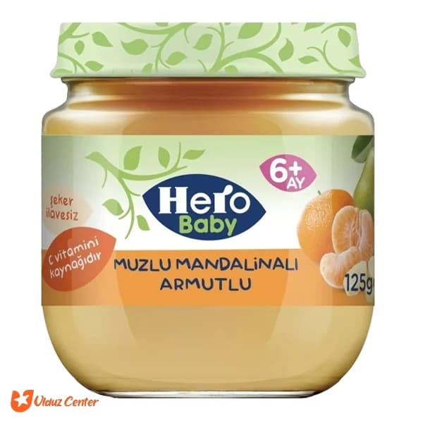 پوره میوه هرو بیبی موز، نارنگی و گلابی 125 گرم