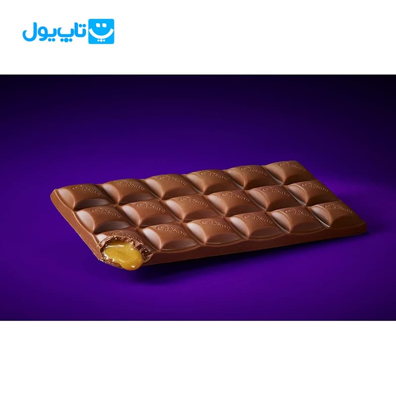 شکلات کدبری Cadbury مدل Dairy Milk با مغز کارامل وزن 120 گرم — تصویر ۳