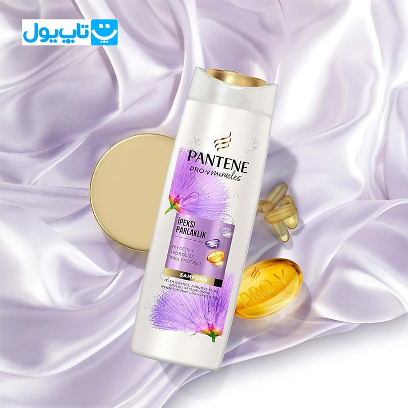 شامپو پنتن Pantene مدل Ipeksi Parlaklik درخشان‌کننده ابریشمی مناسب موهای خشک و آسیب‌دیده حجم 400 میلی‌لیتر — تصویر ۴