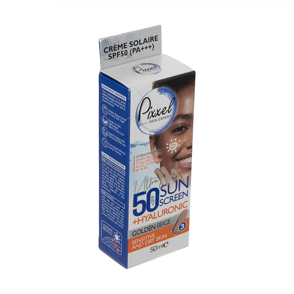 ضد آفتاب رنگی پیکسل SPF50 مدل GOLDEN BEIGE مناسب پوستهای چرب و آکنه ای — تصویر ۶