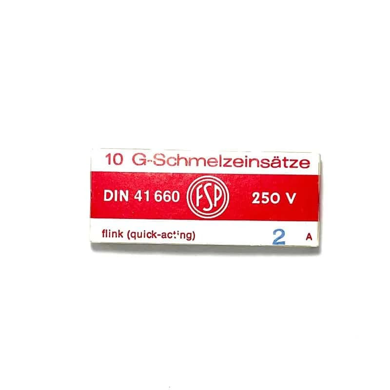 فیوز آلمانی 2A-250V سایز 5×20