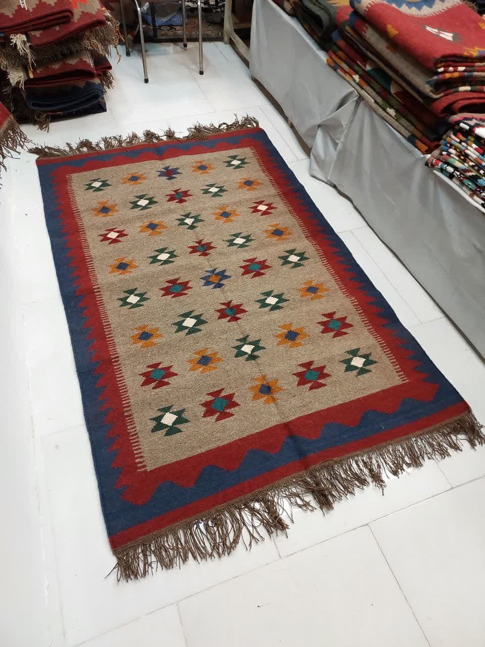 گلیم سفره خانه ها و اقامتگاه های سنتی | دست بافت 125*200 cm