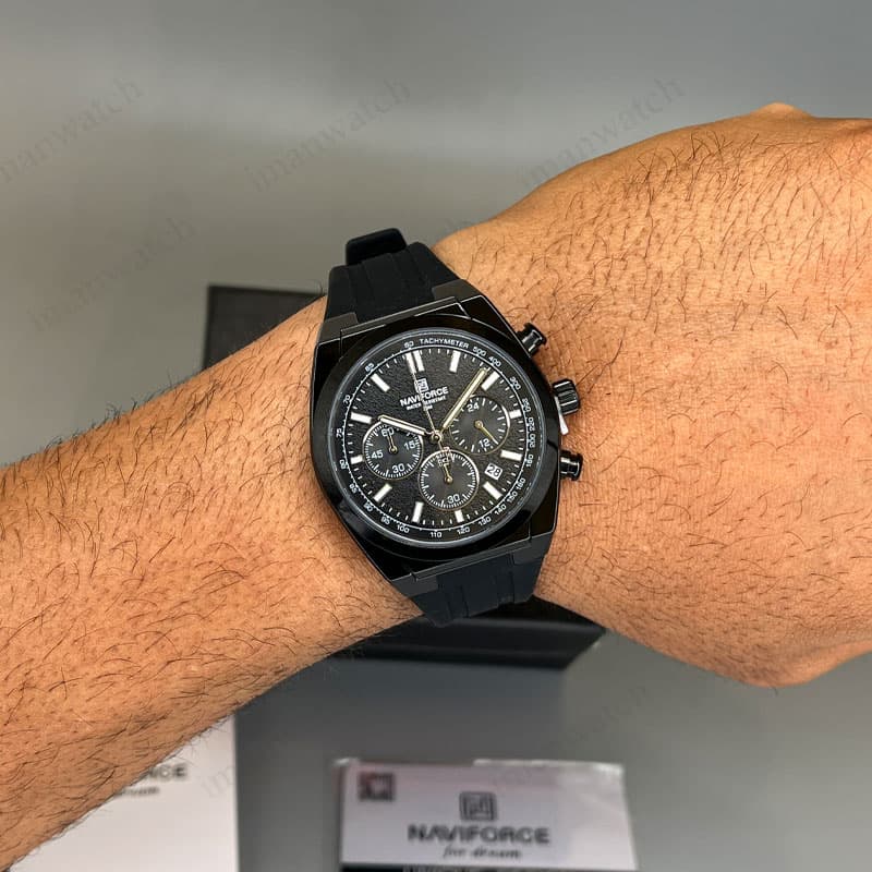 ساعت مچی مردانه نیوی فورس مشکی NaviForce NF 8080 — تصویر ۲