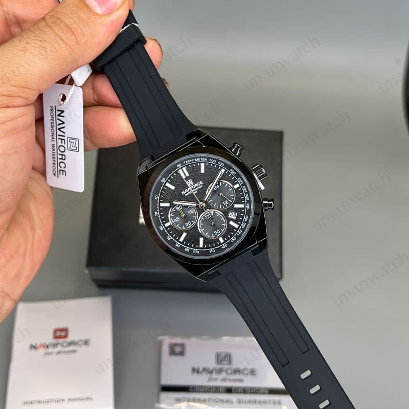 ساعت مچی مردانه نیوی فورس مشکی NaviForce NF 8080 — تصویر ۳