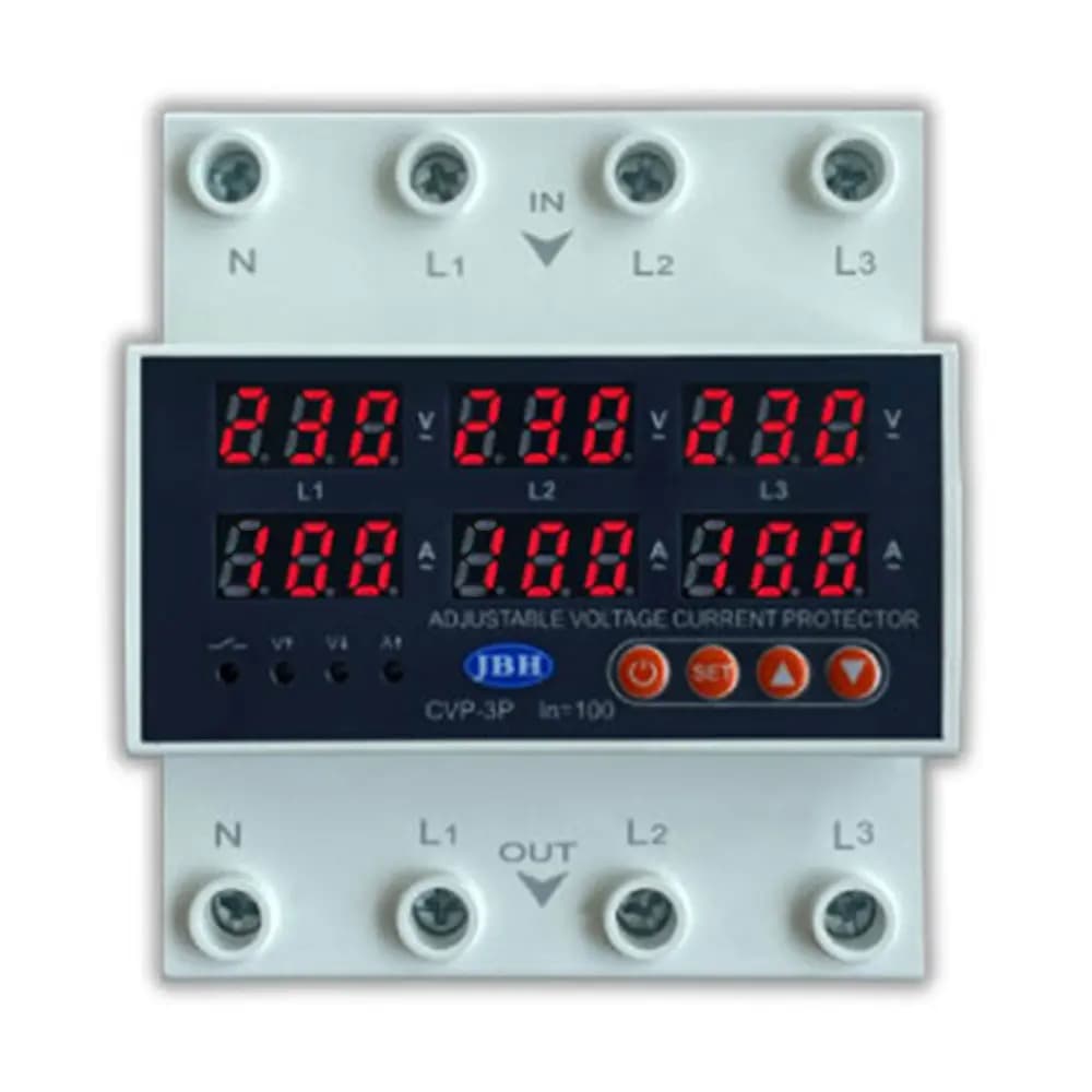 محافظ ولتاژ جریان سه فاز 63A JBH | CVP-3P-63A | خرید آنلاین — تصویر ۳