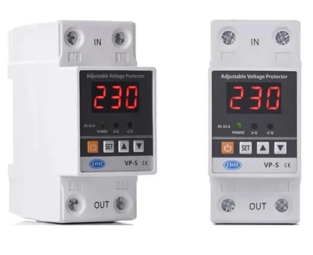 محافظ ولتاژ تکفاز JBH VP-S 63A | قابل تنظیم — تصویر ۳