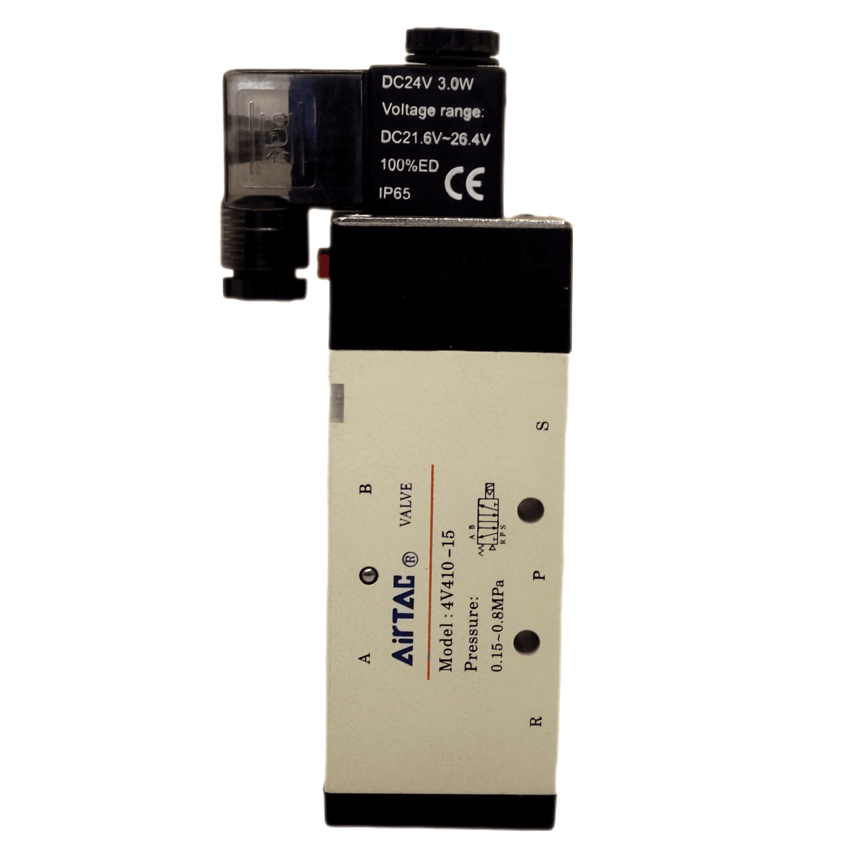 شیر برقی پنوماتیک برند ایرتک (AIRTAC) مدل 4V410-15 بوبین 24V