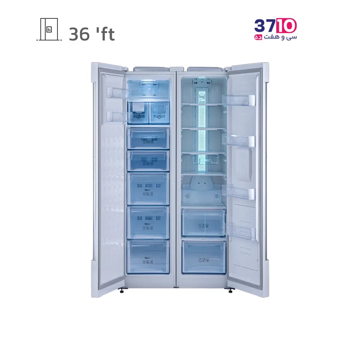یخچال فریزر دوقلو دیپوینت Depoint مدل NF14MAX DH-W/NR14MAX DH-W سفید — تصویر ۵