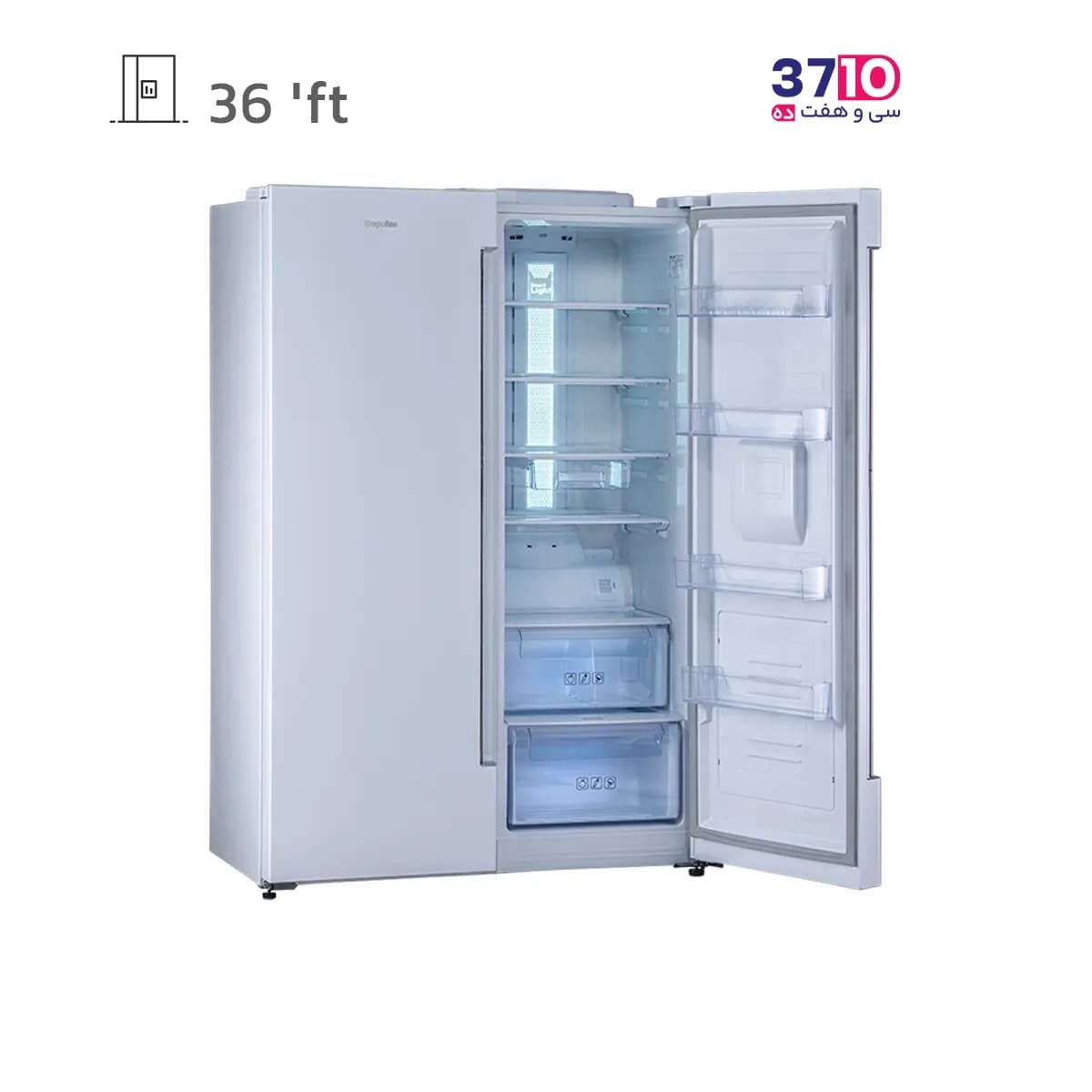 یخچال فریزر دوقلو دیپوینت Depoint مدل NF14MAX DH-W/NR14MAX DH-W سفید — تصویر ۴