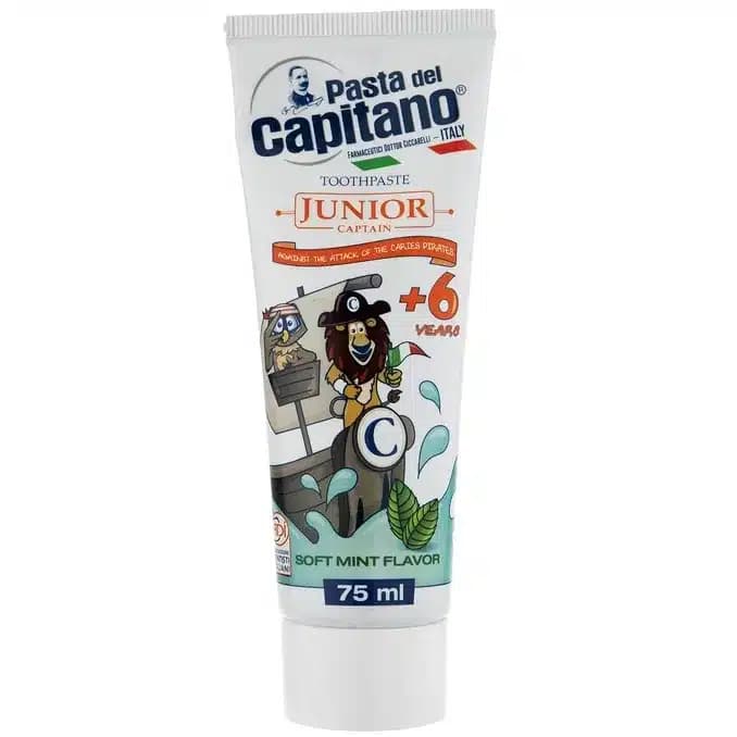 خمیر دندان کودک کاپیتانو Capitano مناسب بالای شش سال مدل Soft Mint حجم 75 میل — تصویر ۲