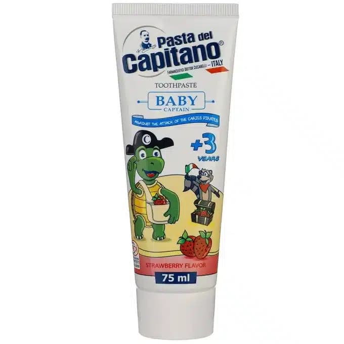 خمیر دندان کودک کاپیتانو Capitano مناسب بالای سه سال مدل Strawberry حجم 75 میل