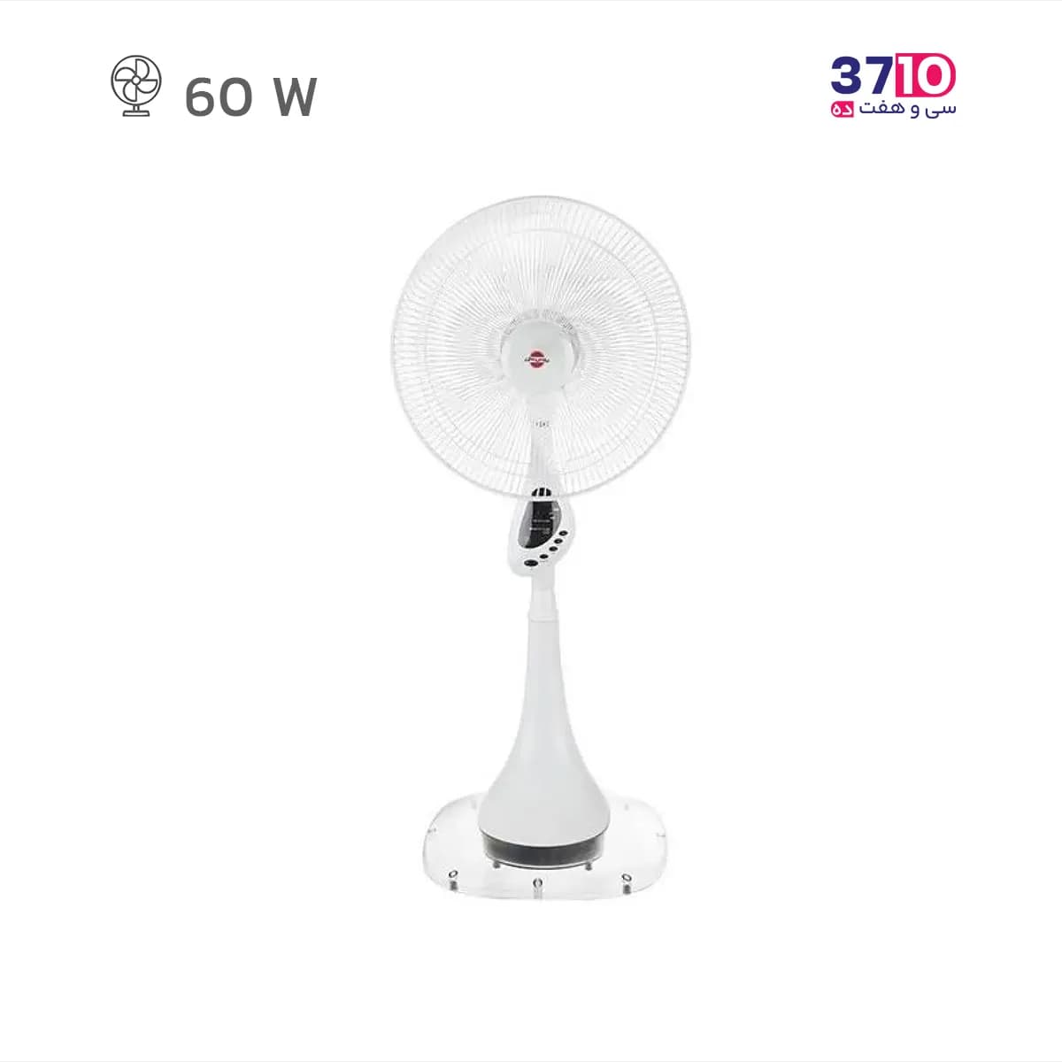 پنکه پایه بلند پارس خزر ParsKhazar مدل ES-4070RWKAI کنترل دار سفید
