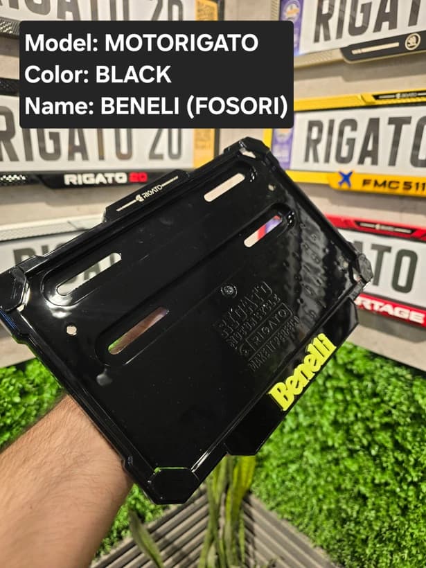 قاب‌پلاک موتور مشکی بنلی(Benelli) بدون براکت