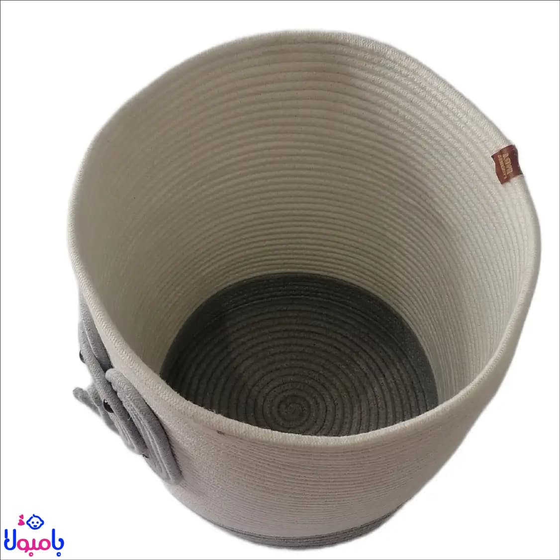 سطل استوانه ای قیطونی اتاق کودک طرح فیل طوسی29*34سانتی متر — تصویر ۳