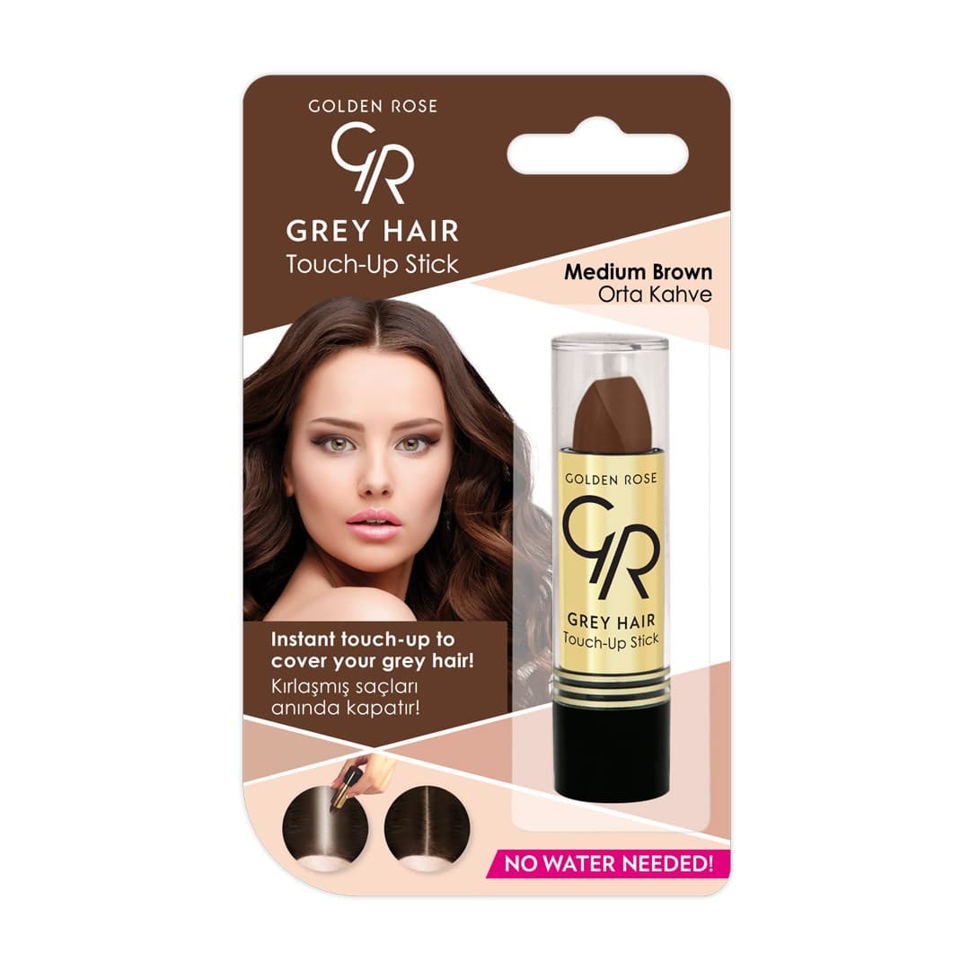 رژ مو گلدن رز مدل GREY HAIR رنگ MEDIUM BROWN