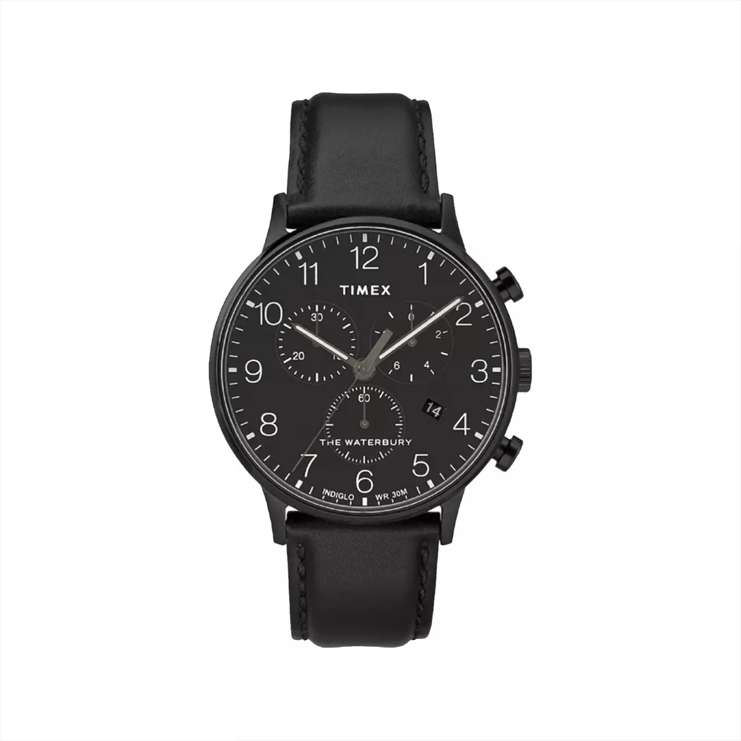 ساعت مچی مردانه تایمکس بند چرم مشکی کرنوگراف TW2R71800