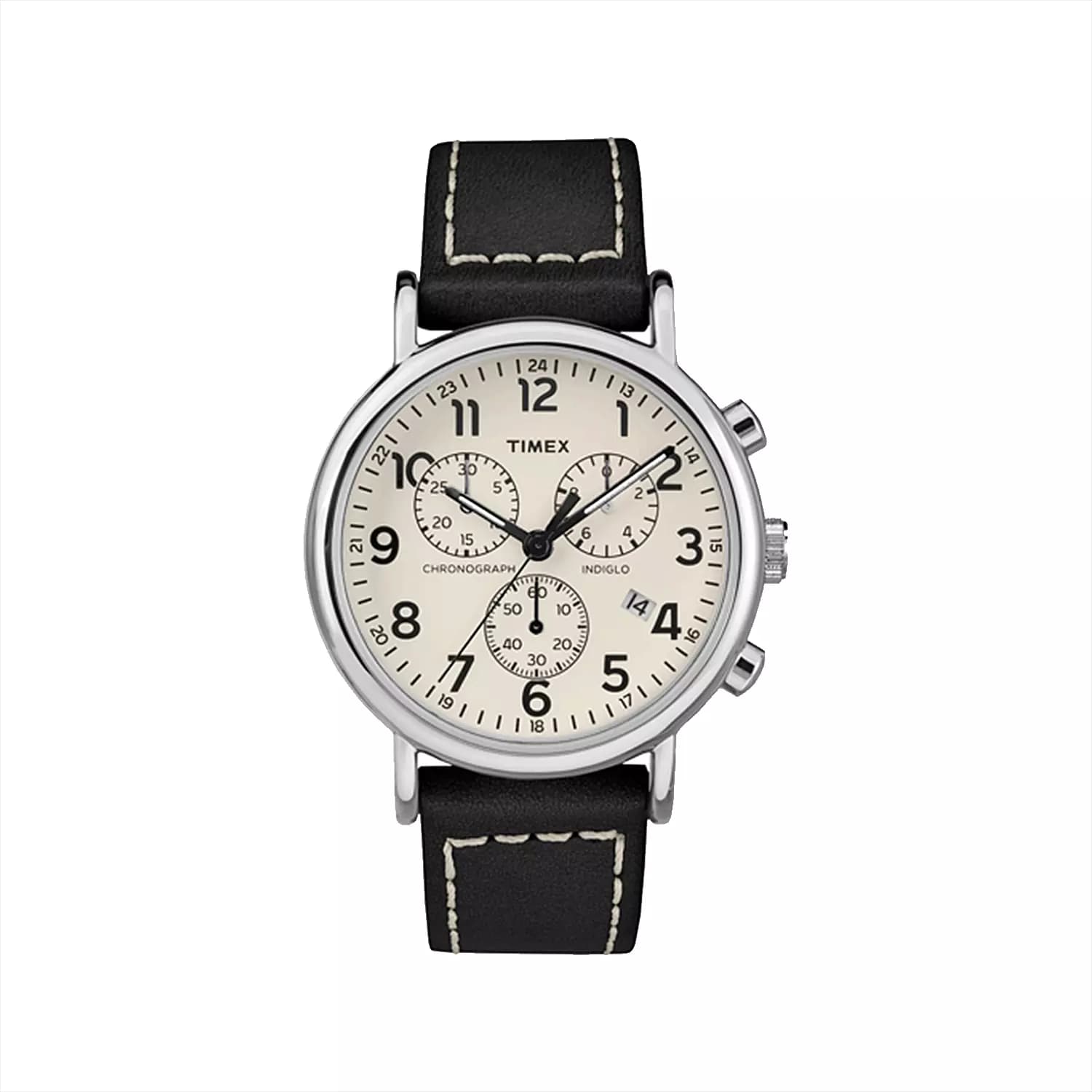 ساعت مچی مردانه تایمکس بند چرم مشکی کرنوگراف TW2R42800