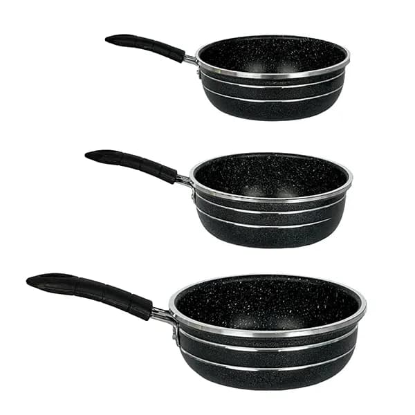 ست 3 پارچه تابه گرانیتی مینی مدل لب پیچ تک دسته اوج