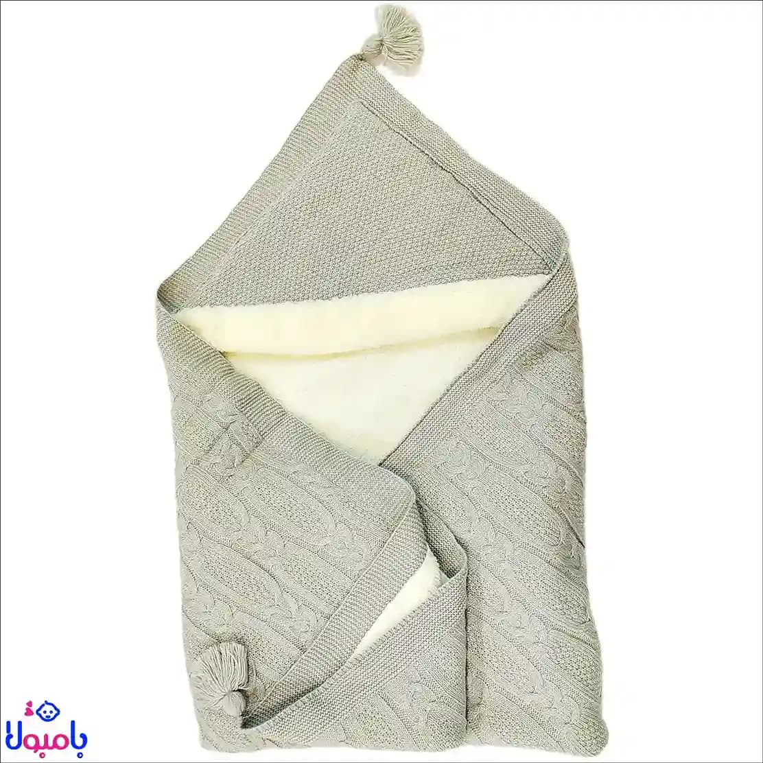پتو دور پیچ بافت کلاه دار 100*90سانتی متر