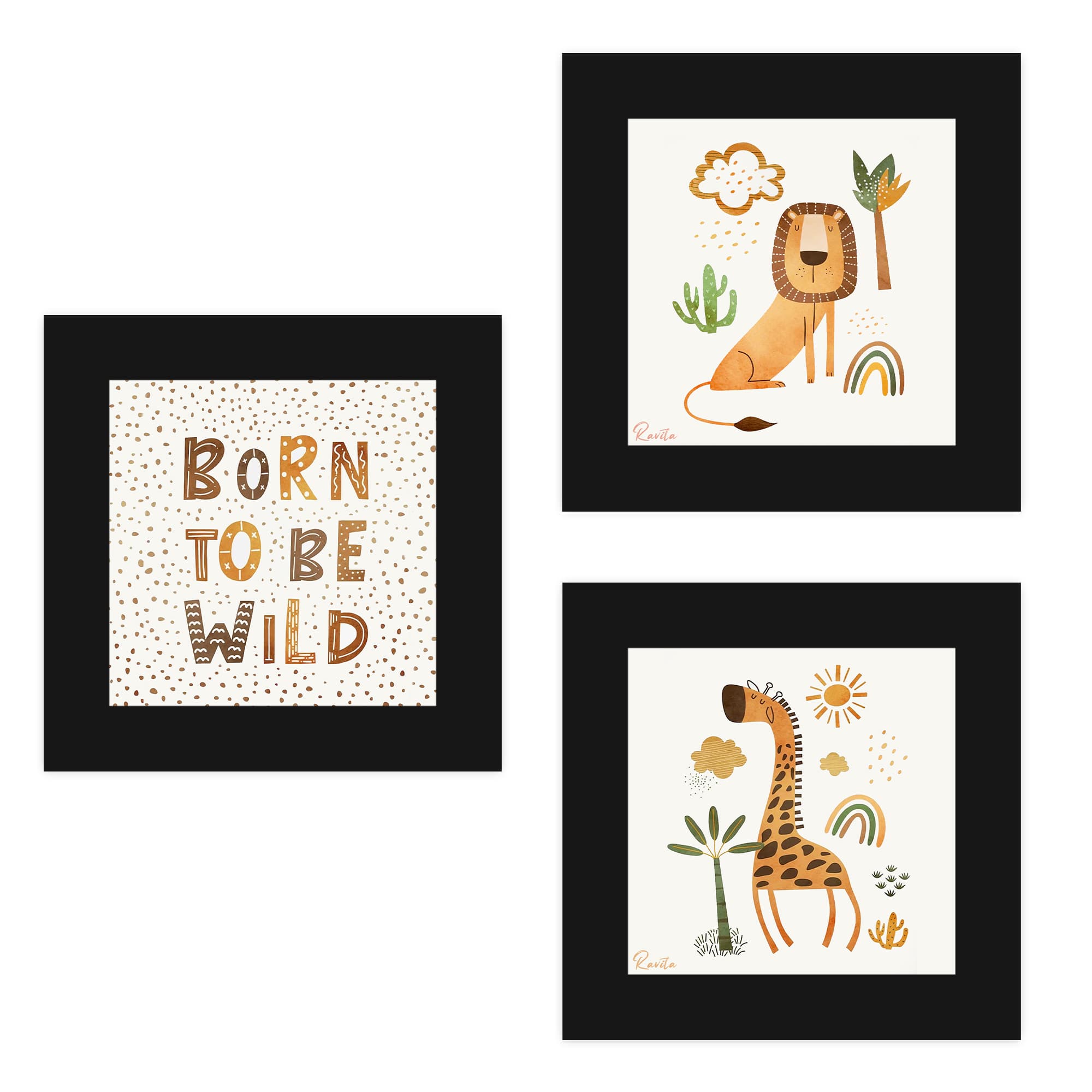 تابلو 3 تایی راویتا طرح بچه کد T 187