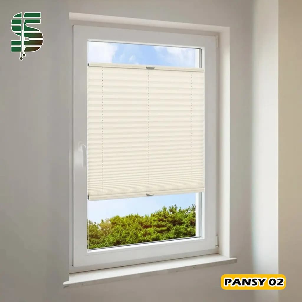 پرده پلیسه دستی pansy دو طرفه در 11 رنگ — تصویر ۳
