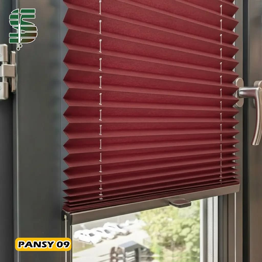 پرده پلیسه دستی pansy یک طرفه در 11 رنگ — تصویر ۷