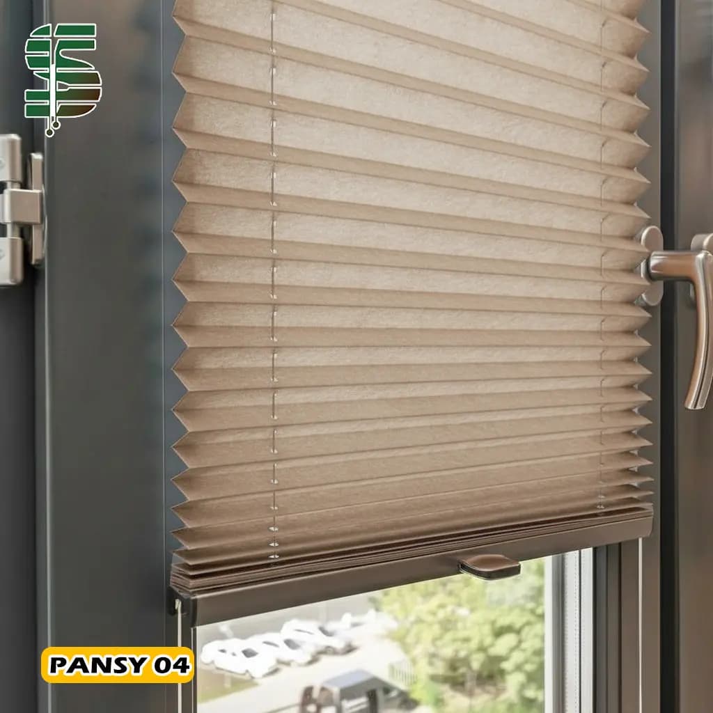 پرده پلیسه دستی pansy یک طرفه در 11 رنگ — تصویر ۴