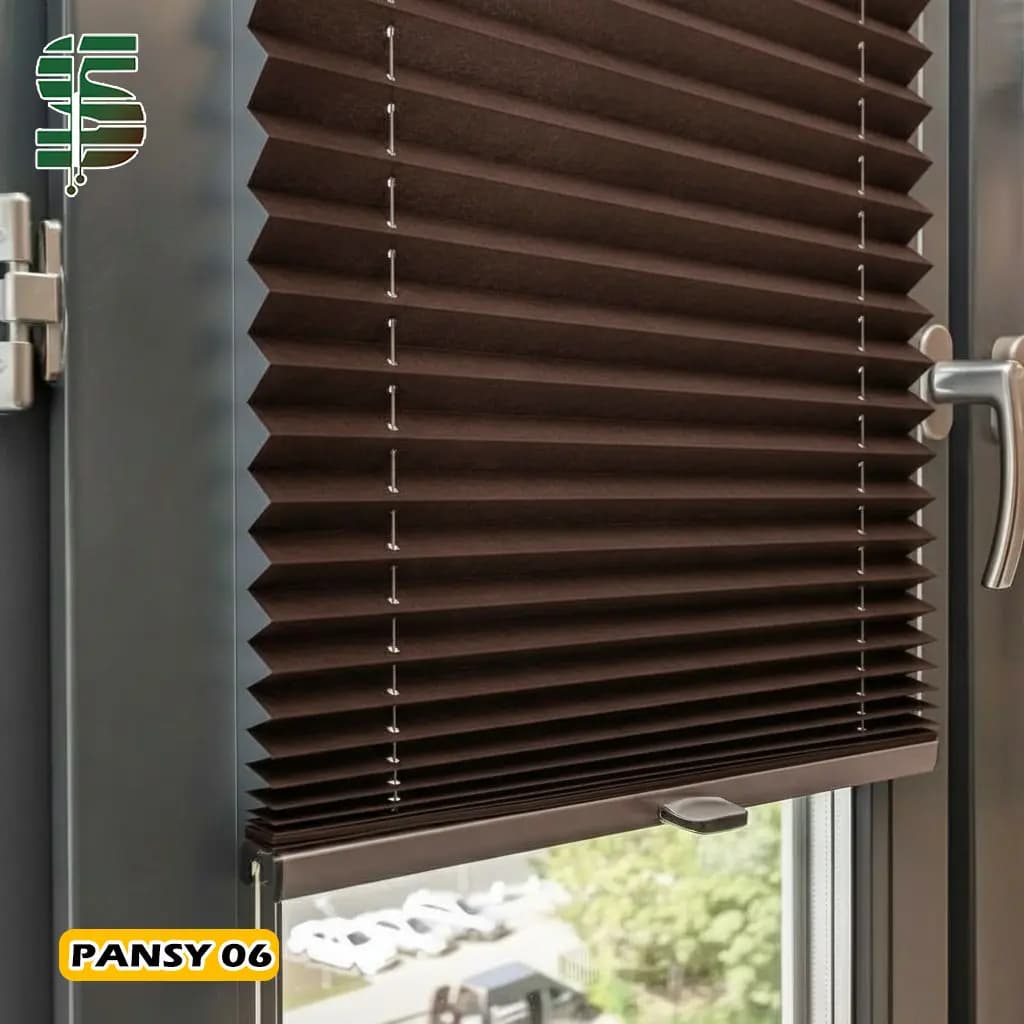 پرده پلیسه دستی pansy یک طرفه در 11 رنگ — تصویر ۶