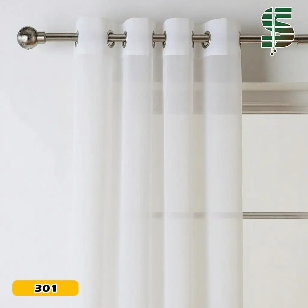 پرده حریر پانچ ساده در 15 رنگ