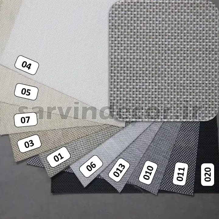 پرده شید سان اسکرین ساده 7 درصد کد 5096 در 10 رنگ — تصویر ۳