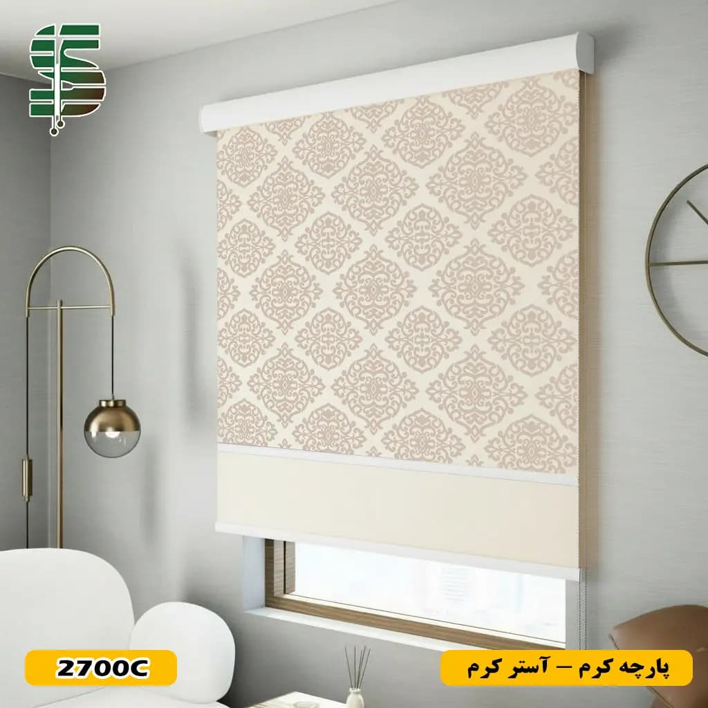 پرده شب و روز گل کلاسیک کد 2700 در 2 رنگ — تصویر ۳