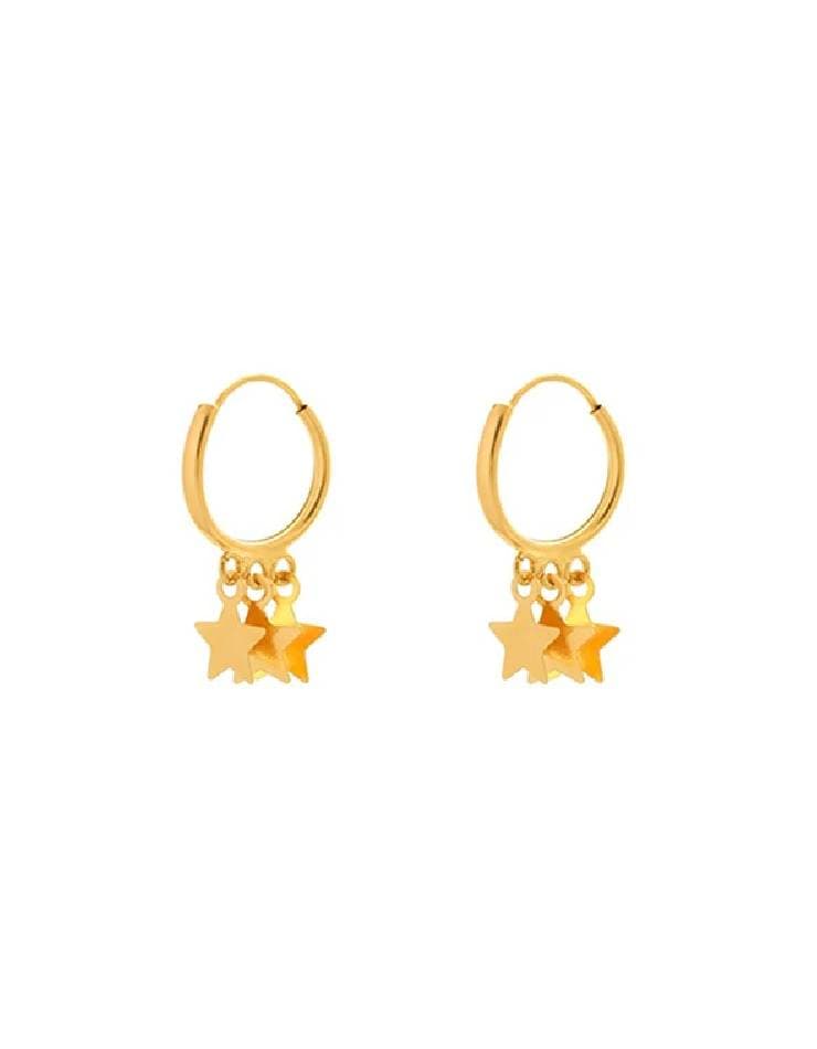 گوشواره طلا حلقه ای ستاره setareh032