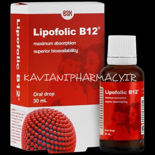 قطره خوراکی لیپوفولیک ب12 بی اس کی 30ml