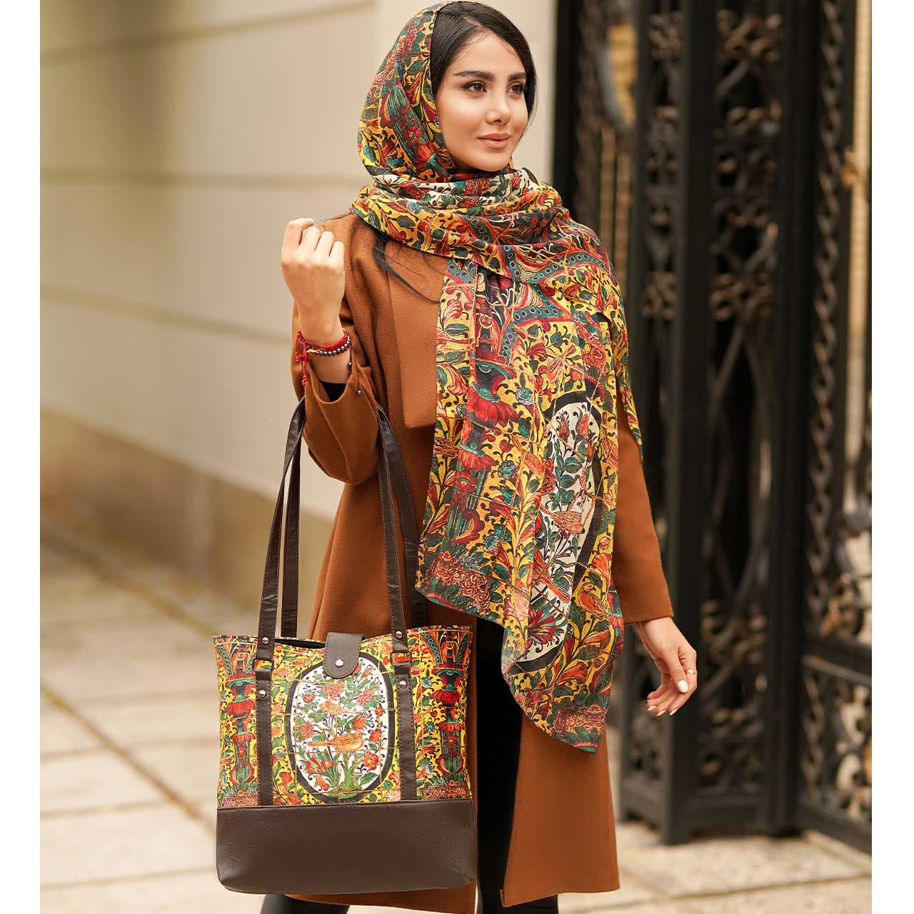 ست کیف و شال زنانه ارکیده کد 09