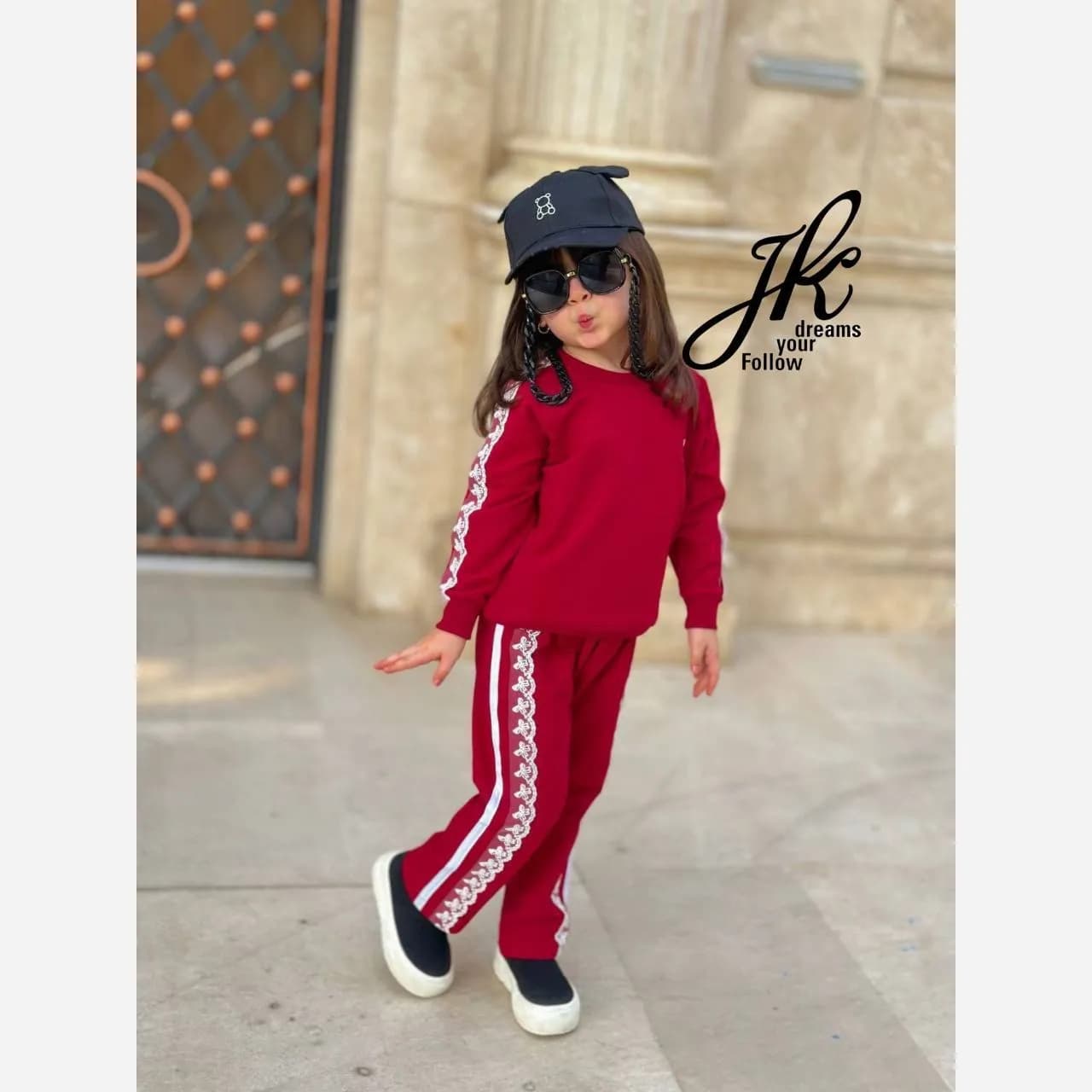 ست بلوز و شلوار دخترانه دورس پنبه لاکرا سایز 40 تا 55 — تصویر ۲
