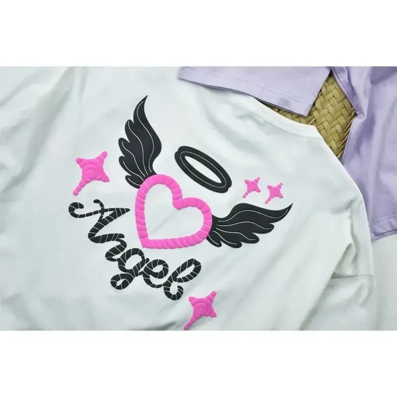 تیشرت زنانه لانگ طرح angel جنس پنبه یقه گرد کد 11773 — تصویر ۱۰