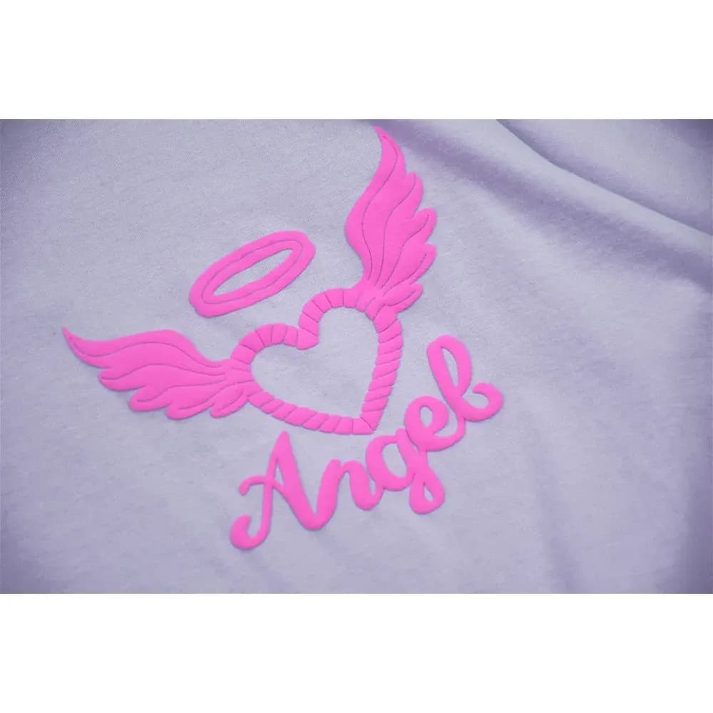 تیشرت زنانه لانگ طرح angel جنس پنبه یقه گرد کد 11773 — تصویر ۷