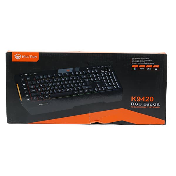کیبورد مخصوص بازی میشن MEETION MT-K9420 اپن باکس — تصویر ۶